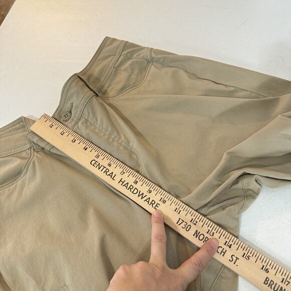 Prana Halle Nylon Stretch Standard Fit Hiking Pants Sz 18WR Brown Convertible - Picture 12 of 13